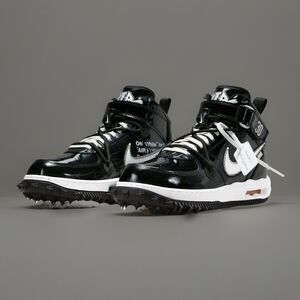 Men’s Size 9.5 - Nike Air Force 1 Mid SP Off-White Sheed DR0500-001 Black New